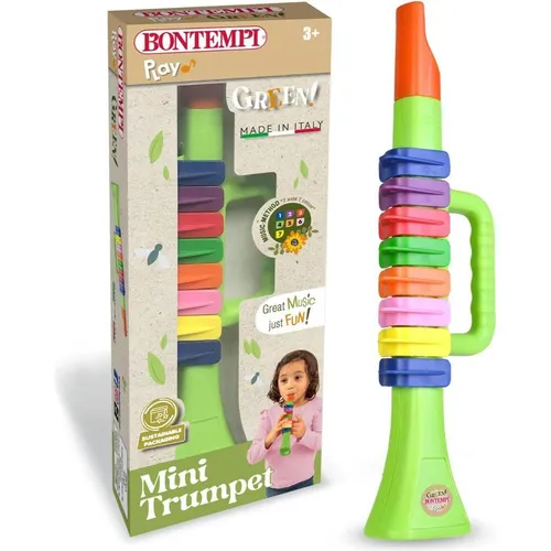 Bontempi Trompete mit 8 farbigen Tasten, 27 cm