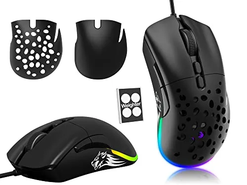 Mäuse D19 Wired Gaming Maus für Laptop – Programmierbare RGB Hintergrundbeleuchtung