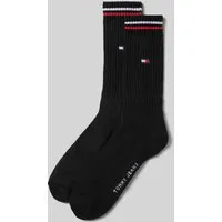 Tommy Hilfiger Socken mit Kontraststreifen im 2er-Pack in Black, Größe 39/42