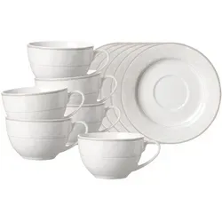 Ritzenhoff & Breker Isabella Kaffeetasse 6er Set - Thermobehälter mit elegantem Floral-Dekor, spülmaschinengeeignet und bietet durch die erhabene Struktur einen einzigartigen haptischen Effekt.