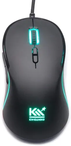 KM-Gaming K-GM3 RGB Gaming Maus mit 12.000cpi - Mäuse, Trackballs & Touchpads - Hochpräziser Pixart PMW3360 Sensor für ultimatives Gaming-Erlebnis, kabelgebunden und mit Daumentaste für zusätzlichen Komfort.