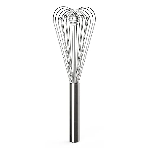 STONELINE Schneebesen Edelstahl Kugeln 30,5 cm Rührbesen mit Kugelball Quirl Kugelbesen Blitz Schneebesen Spülmaschinengeeignet, zum Schlagen Rühren Mixen Mischen Kochen von Sahne Eiweiß Dressings