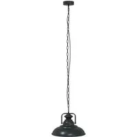 vidaXL Pendelleuchte E27 Schwarz Ø 31 cm - Stilvolle Vintage-Hängeleuchte aus robustem Eisen, ideal für Küche, Esszimmer oder Wohnzimmer. Flexibel mit E27-Glühbirnen, passend für jeden Einrichtungsstil.