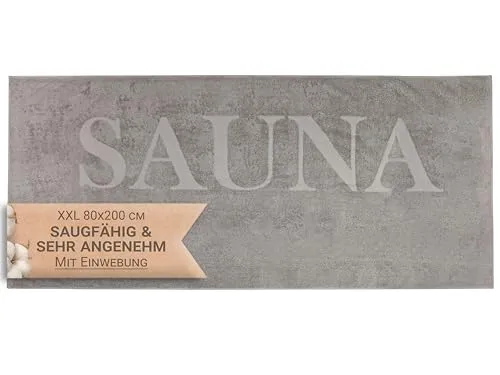 ZOLLNER Saunatuch Double-Jersey 80 x 200 cm - Saunahandtuch aus 100% Baumwolle mit hoher Saugfähigkeit (500 g/m²) und OEKO-TEX® Standard 100, ideal für Sauna und Schwimmbad.