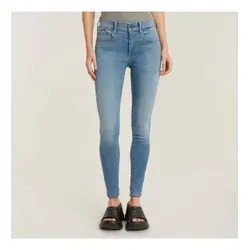 G-STAR Damen 3301 Skinny Jeans, Blau (lt Indigo Aged D05175-8968-8436) - Stylische High Waist Skinny Jeans 3301 für Damen, klassisches 5-Taschen-Design, aus innovativem lederähnlichem Papiermaterial für optimalen Tragekomfort.