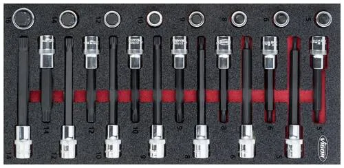 Vigor W-EINLAGE 1/3+ XZN-EINSATZ-SORTIMENT (V5091) - Zubehör Werkzeugaufbewahrung, praktische Einsätze für eine ordentliche und übersichtliche Werkzeuglagerung.