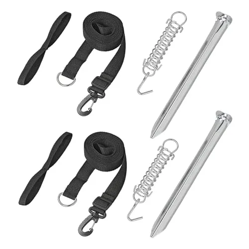 APT Abspannset Sturmband 2x3m Universal Sturmsicherung für Markise Wohnwagen Vorzelt Sturmverspannung