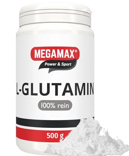 MEGAMAX L-Glutamin Pulver Für optimalen Muskelaufbau & Regeneration nach dem Workout