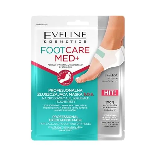 Eveline Cosmetics Professionelle Peeling-Fersenmaske mit 20% PODOPeel-Komplex