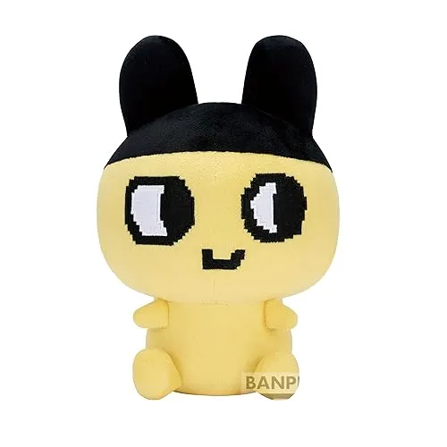 Banpresto BP88615P Mametchi Tamagotchi Plüschtier - Elektronische Haustiere, 20 cm großes, handgeformtes Plüschtier aus Baumwolle, ideal für Sammler und Anime-Fans, in optimaler Verpackung geliefert.