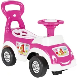 3in1 Rutscherauto pink mit Formsortierset - Vielseitiges Kinderfahrzeug, das als Rutschauto, Lauflernhilfe und Spielzeug dient. Fördert spielerisch die motorische Entwicklung und bietet Stauraum für Spielzeug.