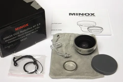 Minox DCC Rolleiflex AF 5.0 Weitwinkel / Macro -Konverter 0,45 69331 Neuware