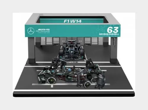 1:43 BURAGO Mercedes Gp F1 W14 Pit-Stop #63 2023 George Russell BU38452-R Modell
