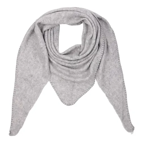 MIRROSI Dreieckstuch kuschliger und warmer Dreiecksschal ca.185x80 cm (Unifarbe), in tollen Farben, ideal für Herbst und Winter (Grau)