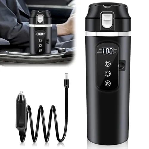 Auto-Heizbecher 500ml – Tragbarer Wasserkocher mit LCD-Anzeige