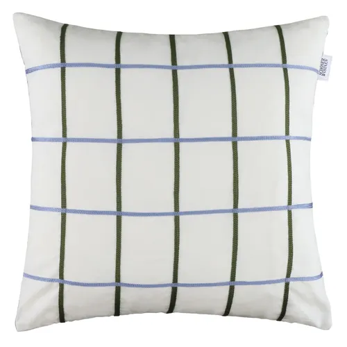 SCHÖNER WOHNEN-Kollektion Dekokissen Perform, mit Karomotiv - Kissenhülle aus hochwertiger Leinen-Baumwollmischung in edler Washed-Optik, ideal für Sofa oder Bett. Pflegeleicht und langlebig, bringt natürliche Eleganz in Ihr Zuhause.