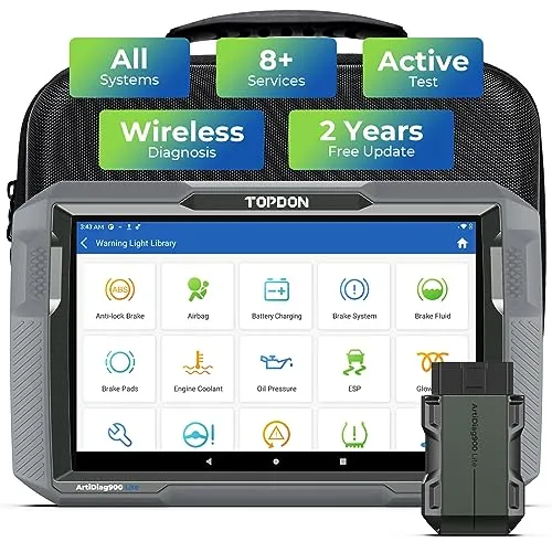 TOPDON Diagnosegerät Auto ArtiDiag900 Lite mit bidirektionalem Scan, FCA-Gateway & CAN-FD, Alle Systeme, 8+ Reset-Diensten, kabelloser Bluetooth OBD2 Diagnosegerät, AutoVIN, 2 Jahre kostenloses Update