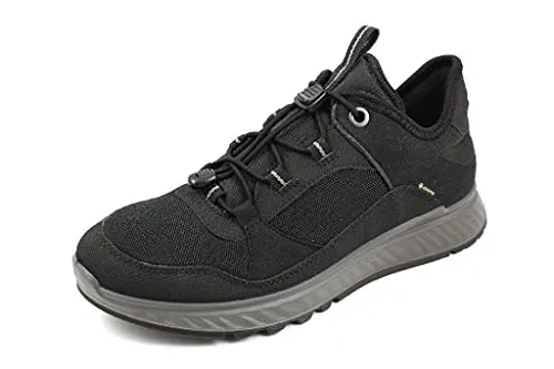 Ecco Damen EXOSTRIDEW Sneaker, Schwarz (Black 1), 35 EU - Damen-Sneaker mit GORE-TEX-Technologie für atmungsaktive und wasserdichte Eigenschaften, ideal für aktive Frauen, die Komfort und Stabilität suchen.