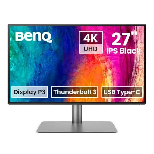 BenQ PD2725U 27 Zoll Grafiker Monitor - 4K UHD IPS mit AQCOLOR, ideal für Designer mit KVM-Switch und umfassendem Augenschutz