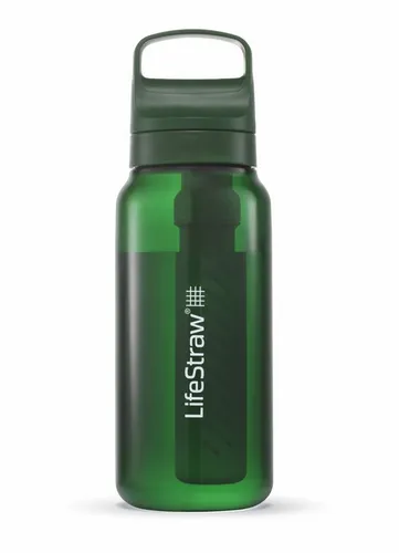 LifeStraw Go Series Trinkflasche mit Wasserfilter - BPA-frei, 1 Liter - Trinkflasche mit fortschrittlichem 2-Stufen-Filter für sicheres Wasser unterwegs. Ideal für Reisen, reduziert Abfall und verbessert den Geschmack, schützt vor Bakterien und Mikroplastik.