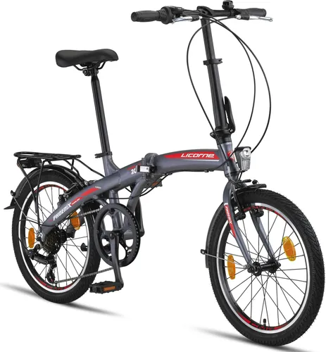 Licorne Bike Klapprad Phoenix 2D - 20 Zoll Aluminium-Faltrad - Klapprad für den Stadtverkehr, leichtes Aluminium-Design und für ein Gesamtgewicht bis 95 kg geeignet.