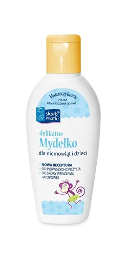Produktbild Skarb Matki Delikatne mydełko dla niemowląt i dzieci w płynie 80ml 5901968019392