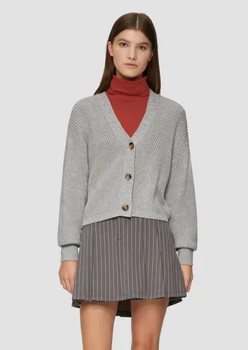 s.Oliver Damen 2150181 Strickjacke - V-Ausschnitt, lange Ärmel, elastisch und weich für optimalen Tragekomfort in Größe XXL