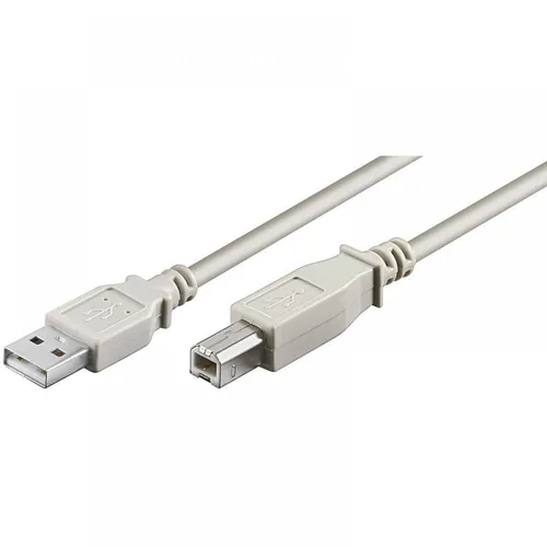 USB 2.0 Hi-Speed Kabel A Stecker B Stecker grau - Länge: 1,80 m