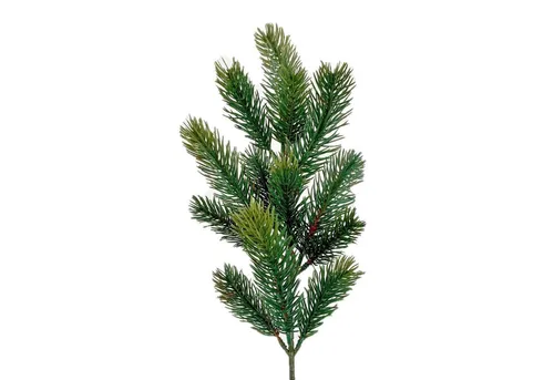 Künstlicher Tannenbaumzweig mit 13 Trieben, 50 cm - Dekorativer künstlicher Tannenbaumzweig mit 13 Trieben, ideal für Winter- und Weihnachtsdekoration. Immer grün, nadelfrei und flexibel formbar für individuelle Arrangements.