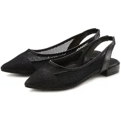 French Connection Ballerina Slingballerina - Vegane Riemchenballerina in Schwarz - Hausschuhe mit stylischem Sling-Design, veganem Obermaterial und angenehmem Stretcheinsatz für perfekten Tragekomfort.