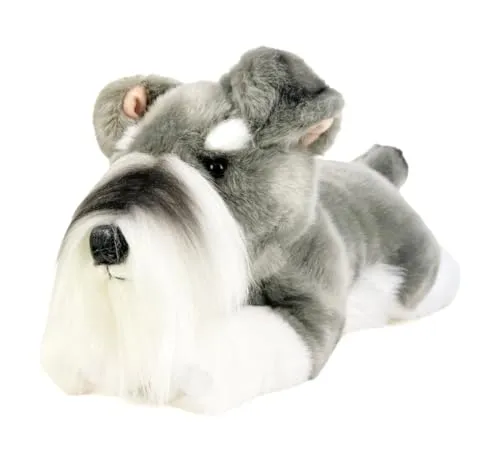 Teddys Rothenburg Kuscheltier Schnauzer 28 cm - Kuscheltiere: 28 cm großer, grauer Schnauzer aus kuschelweichem Plüsch, maschinenwaschbar bis 30°C – der perfekte Kuschelfreund für jedes Abenteuer!