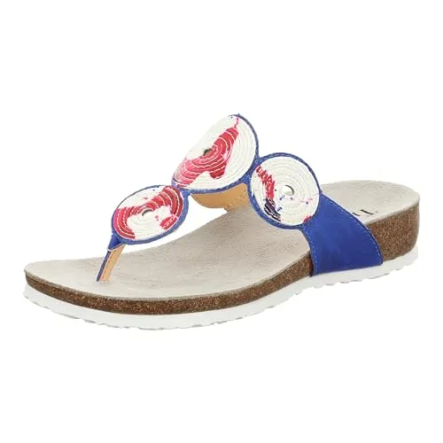 Think! Damen Julia Zehentrenner - Nachhaltig und bequem, Electric Kombi 8020, 38 EU - Damen-Zehentrenner aus chromfrei gegerbtem Leder, ideal für schmale Füße. Leichte EVA-Laufsohle mit rutschhemmenden Eigenschaften für sicheren Halt.