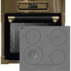 Herd Set/ Kaiser EH 6726 AD / Einbaubackofen + KCT 6705 I Herd Induktionskochfeld - Grau/Beige