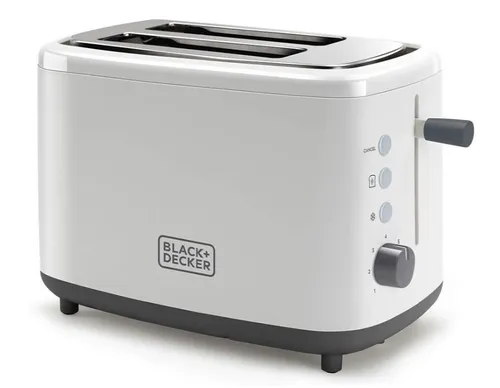 Black+Decker BXTO820E Toaster 820W - Toaster mit 2 breiten Toastschlitzen, 7 Röstgradstufen und automatischer Brotzentrierung für perfekten Toastgenuss. Praktisches Design mit herausnehmbarer Krümelschublade.