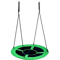 Xxxl Nestschaukel in Grün und Schwarz - Outdoor Spielzeug für bis zu 100 kg, witterungsbeständig und ideal für unvergessliche Schwingerlebnisse im Garten - perfekt für Groß und Klein!
