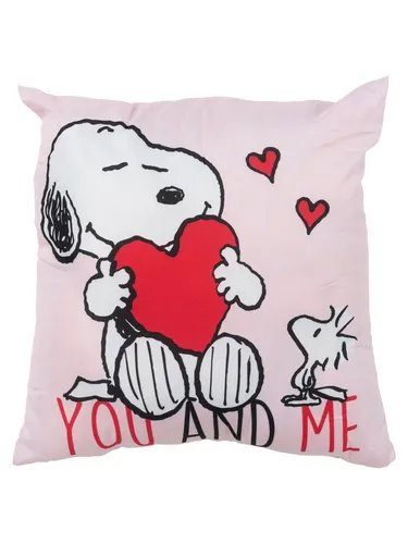 United Labels® Dekokissen Peanuts Snoopy Kissen You and Me Plüsch Zierkissen 40 x 40 cm