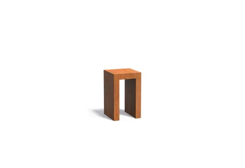 Adezz Sitzbank Adezz U-Sockel Corten-Stahl Gartensockel Standfuß bis zu 150 kg