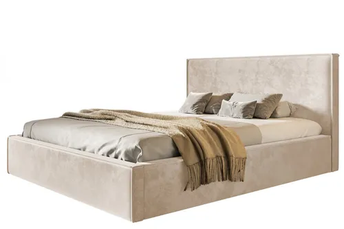 Alpi-Möbel Polsterbett mit Kopfteil MILANO SLIM - 200x160 cm, Beige