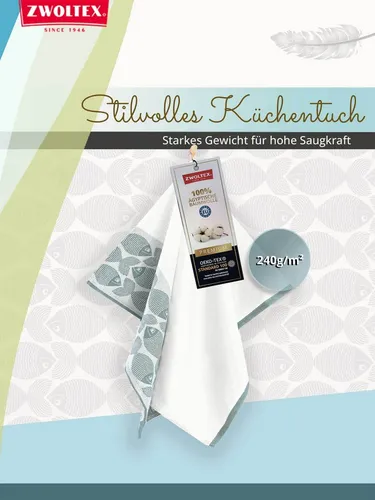 Zwoltex Geschirrtuch, MADE IN EU I Sammlung Premium Geschirrtücher