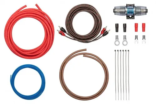 Kabelkit V10 10qmm Kabel-Kit für Verstärker Stromkabel für Aktivsub Komplet Set