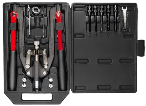 SW-Stahl 42760L Scheren Nietzange 500 mm - Professionelle Nietzange für Aluminiumnieten und Stahlnieten mit ausklappbaren Griffen, bietet hohe Präzision und maximale Anpassungsfähigkeit für verschiedene Nietanwendungen.