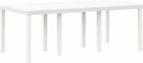 vidaXL Moderner weißer rechteckiger Patio-Tisch 2m von vidaXL