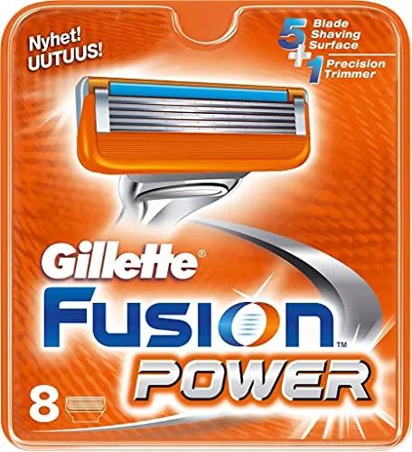 Auslaufmodell Gillette Fusion Power RasierKlingen, 8 Stück (2014-Edition)
