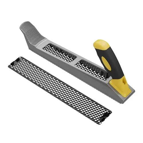 Wiltec Gipskartonhobel 250 mm mit Raspel Feile - Sonstige Handwerkzeuge – Hochwertiger Kantenhobel mit robustem Alu-Gehäuse, ideal für präzises Hobeln und Raspeln im Trockenbau, inklusive 2 leicht auswechselbarer Feilenblätter.