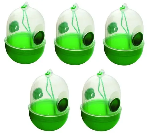 HAC24 Wespennestattrappe Wespenfalle Insektenschutz Fliegenfalle Wespenabwehr Wespenschutz, (5-St), Kunststoff, mit 2 Öffnungen und Aufhängekordel