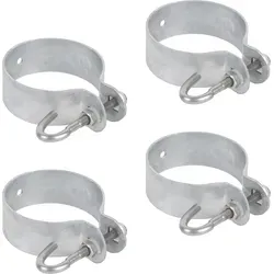 Alberts 820954 Schelle für Geflechtspannstäbe, feuerverzinkt, Ø 60 mm, 4er Set