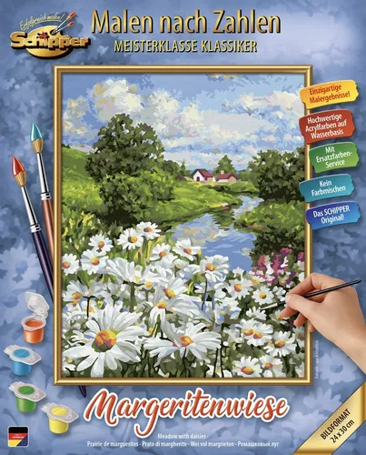Schipper 609240899 MNZ - Malen nach Zahlen, Margeritenwiese