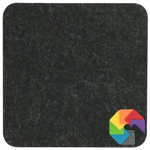 Design Filz Untersetzer eckig in grau von BIASTO