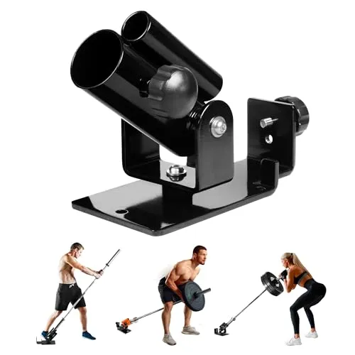 Yes4All LPL6 Deluxe T-Bar Ruderplattform – 360° drehbar – passend für 2.5 cm Standard- und 5 cm olympische Stangen, A. Schwarz