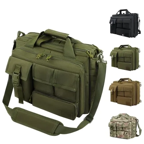 GES Multifunktion Herren Militärische Taktische Nylon Schulter Laptop Umhängetasche Aktentasche Handtaschen Laptop Tasche Schultasche Große Genug für 15.6 